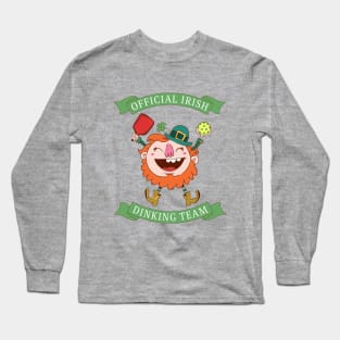 Official Irish Dinking Team Funny St. Patty's Pickleball Long Sleeve T-Shirt